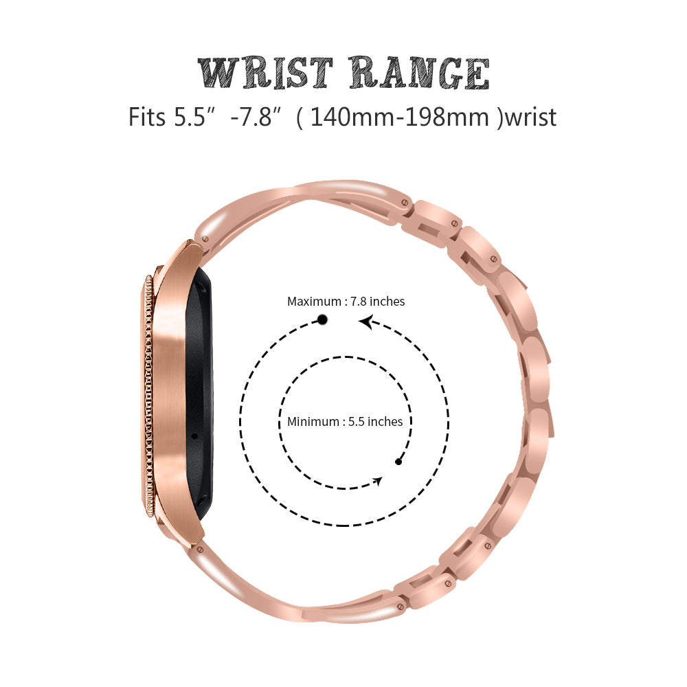 20mm X-shape Aluminum Alloy Diamond Watch Band for Samsung Galaxy Watch 42mm