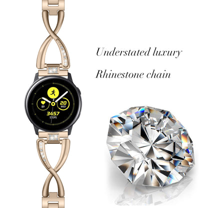 20mm X-shape Aluminum Alloy Diamond Watch Band for Samsung Galaxy Watch 42mm