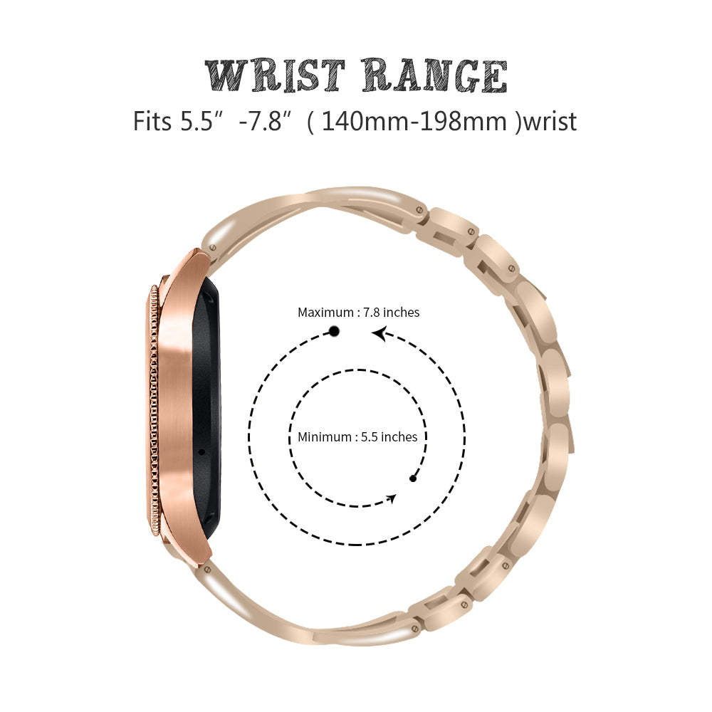 20mm X-shape Aluminum Alloy Diamond Watch Band for Samsung Galaxy Watch 42mm