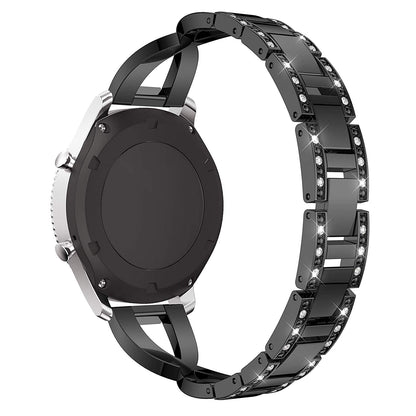 22mm Diamond Decor Stainless Steel Smart Watch Band for Samsung Gear S3 Classic/Frontier/Gear 2 R380 etc