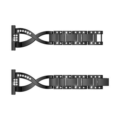 22mm Diamond Decor Stainless Steel Smart Watch Band for Samsung Gear S3 Classic/Frontier/Gear 2 R380 etc