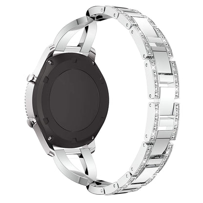 22mm Diamond Decor Stainless Steel Smart Watch Band for Samsung Gear S3 Classic/Frontier/Gear 2 R380 etc