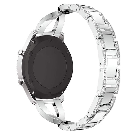 22mm Diamond Decor Stainless Steel Smart Watch Band for Samsung Gear S3 Classic/Frontier/Gear 2 R380 etc