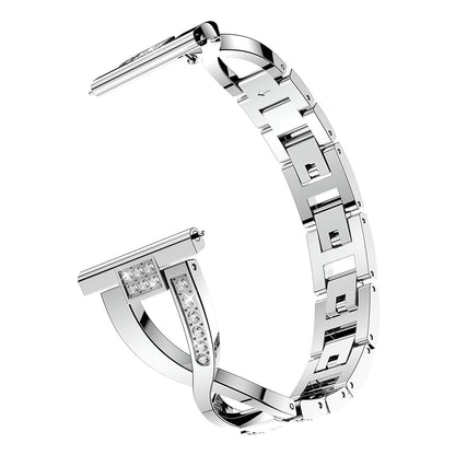 22mm Diamond Decor Stainless Steel Smart Watch Band for Samsung Gear S3 Classic/Frontier/Gear 2 R380 etc