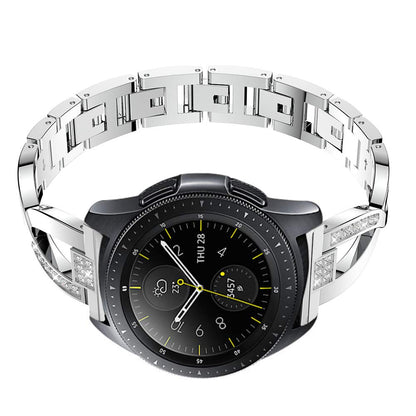 22mm Diamond Decor Stainless Steel Smart Watch Band for Samsung Gear S3 Classic/Frontier/Gear 2 R380 etc