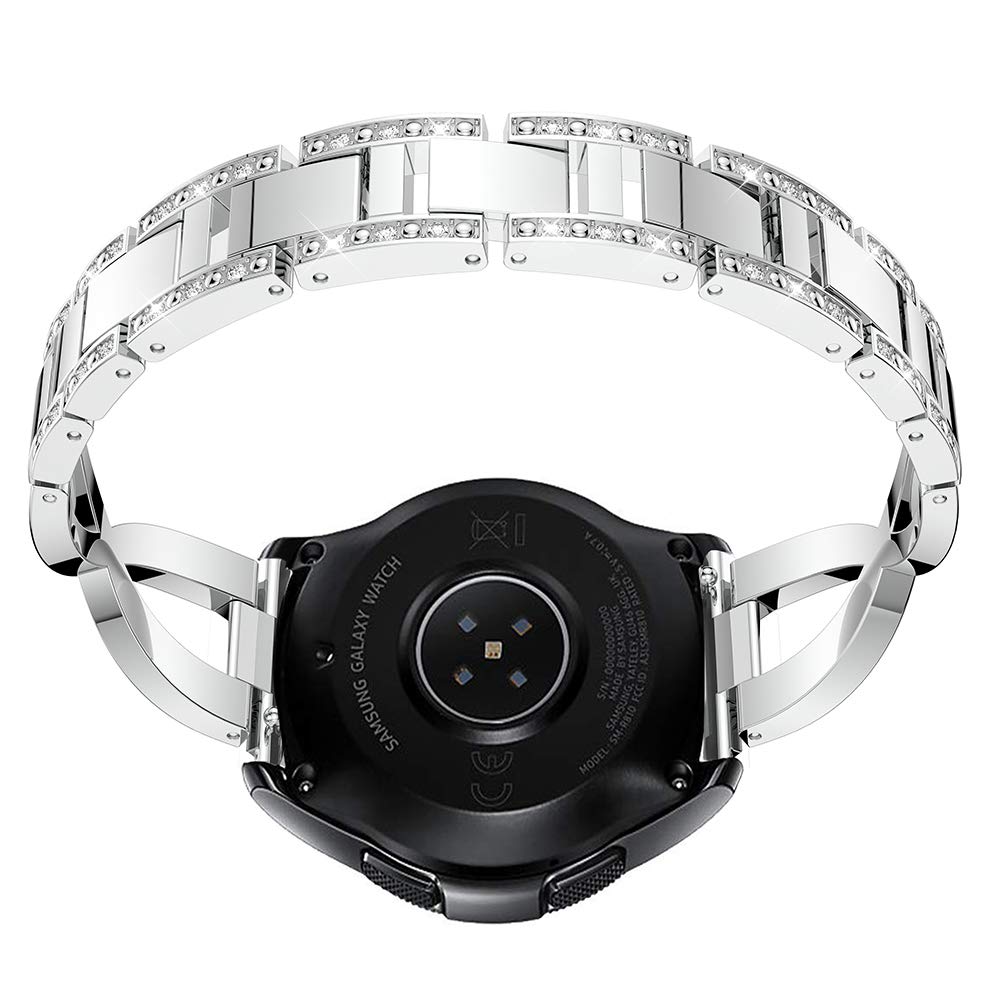 22mm Diamond Decor Stainless Steel Smart Watch Band for Samsung Gear S3 Classic/Frontier/Gear 2 R380 etc