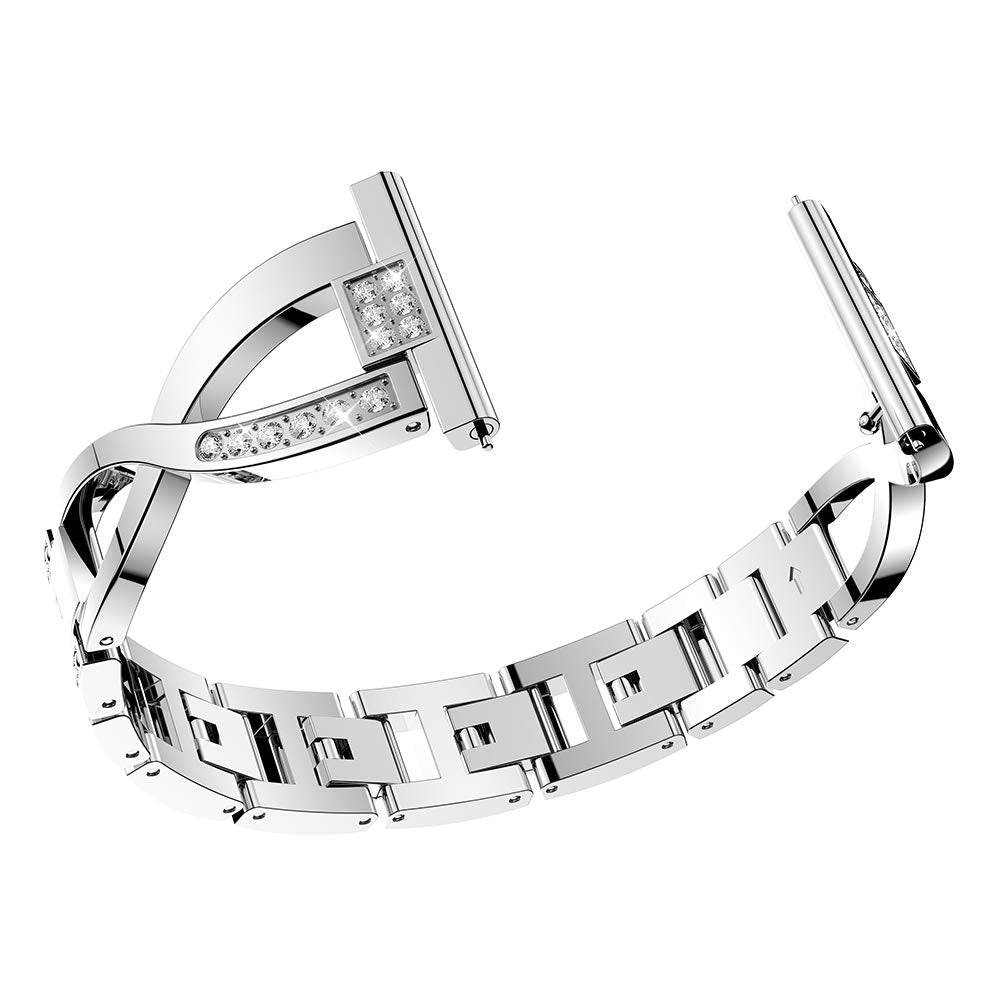 22mm Diamond Decor Stainless Steel Smart Watch Band for Samsung Gear S3 Classic/Frontier/Gear 2 R380 etc