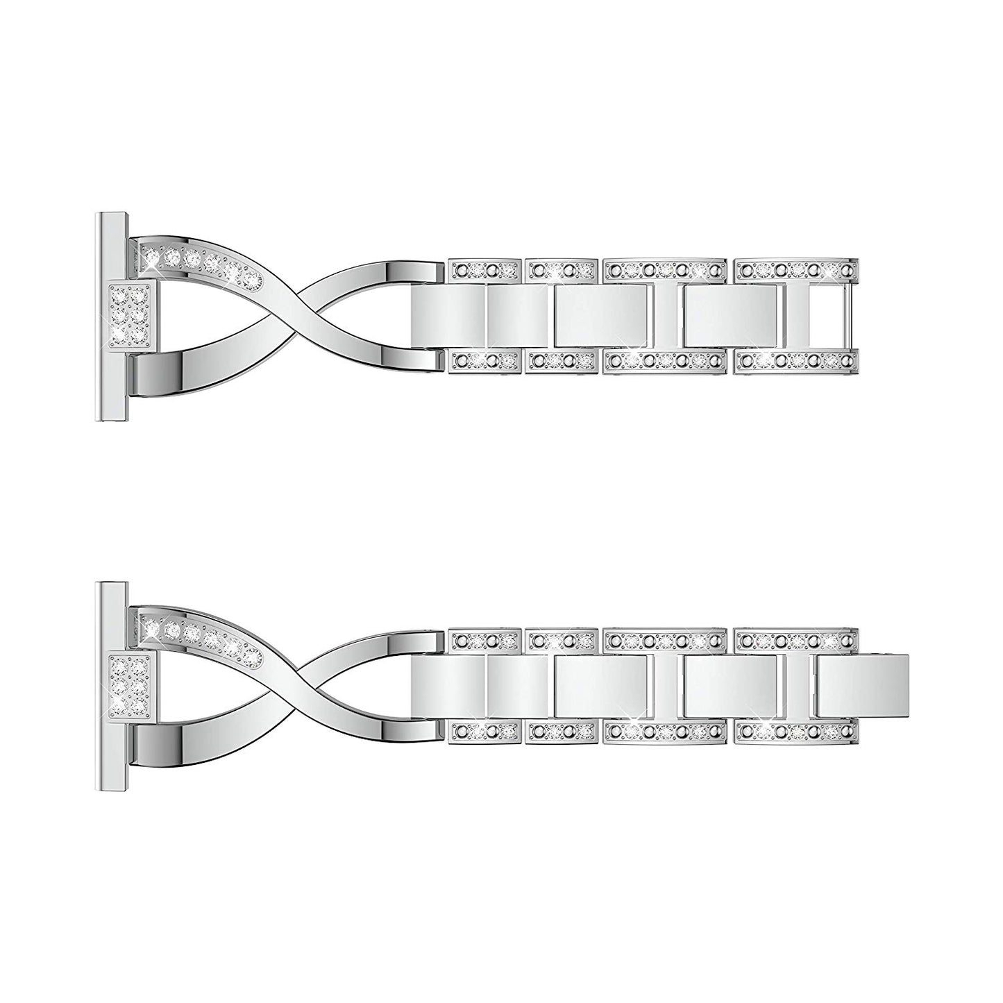 22mm Diamond Decor Stainless Steel Smart Watch Band for Samsung Gear S3 Classic/Frontier/Gear 2 R380 etc
