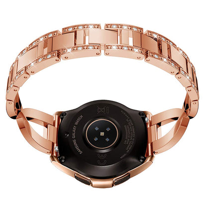 22mm Diamond Decor Stainless Steel Smart Watch Band for Samsung Gear S3 Classic/Frontier/Gear 2 R380 etc