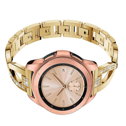 22mm Diamond Decor Stainless Steel Smart Watch Band for Samsung Gear S3 Classic/Frontier/Gear 2 R380 etc