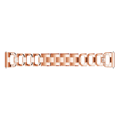 20mm X-shape Rhinestone Decor Alloy Smart Watch Band Strap for Garmin Forerunner 245