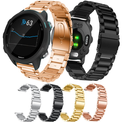 20mm Solid Stainless Steel Wrist Watch Strap Band for Garmin Forerunner 245