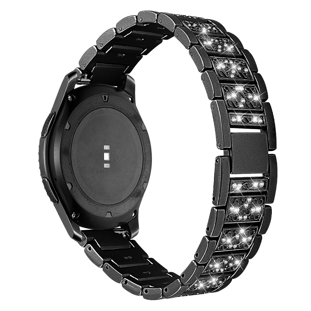 22mm Rhinestone Decor Stainless Steel Smart Watchband for Samsung Gear S3 Classic/Frontier