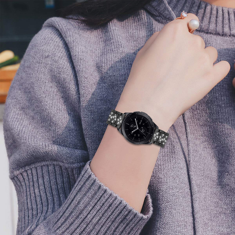 22mm Rhinestone Decor Stainless Steel Smart Watchband for Samsung Gear S3 Classic/Frontier