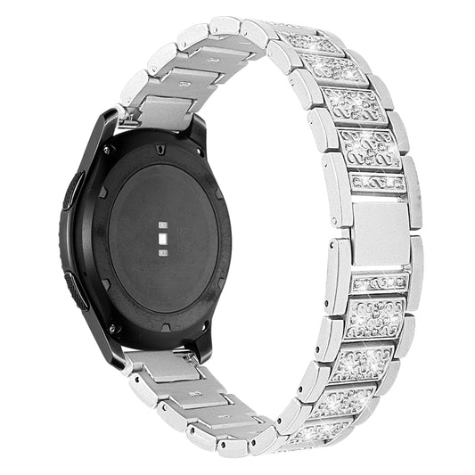 22mm Rhinestone Decor Stainless Steel Smart Watchband for Samsung Gear S3 Classic/Frontier