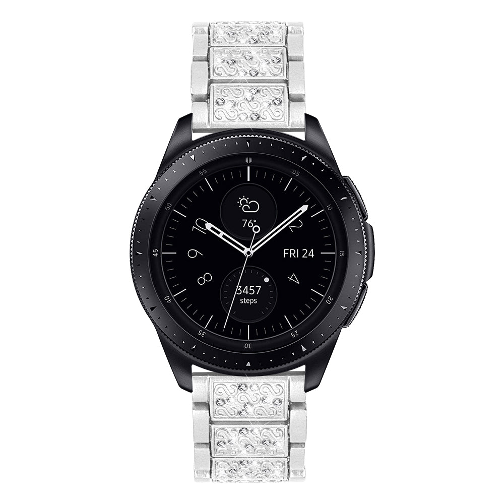 22mm Rhinestone Decor Stainless Steel Smart Watchband for Samsung Gear S3 Classic/Frontier