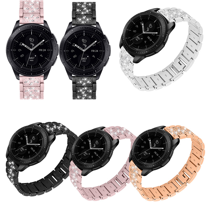 22mm Rhinestone Decor Stainless Steel Smart Watchband for Samsung Gear S3 Classic/Frontier