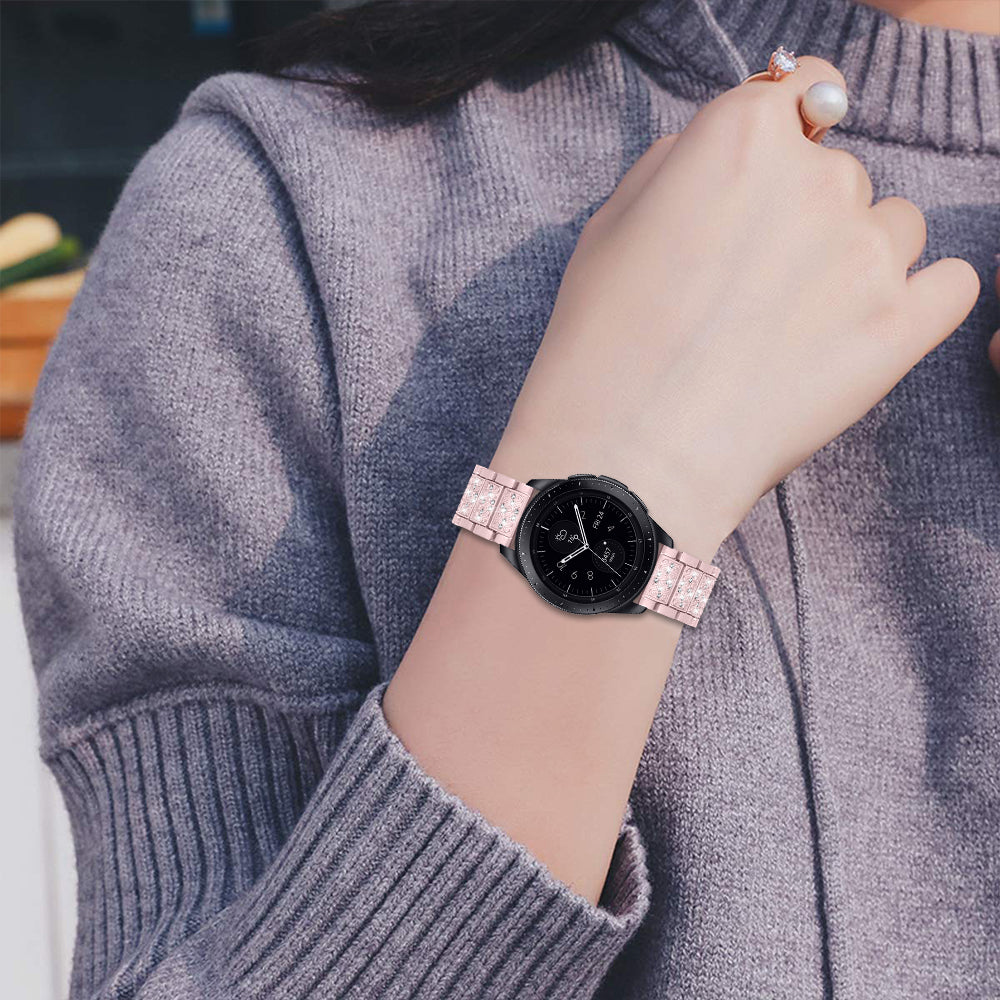 22mm Rhinestone Decor Stainless Steel Smart Watchband for Samsung Gear S3 Classic/Frontier