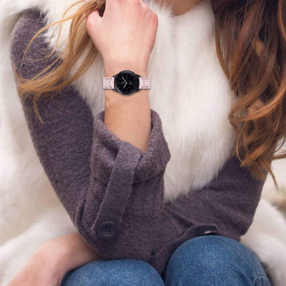 22mm Rhinestone Decor Stainless Steel Smart Watchband for Samsung Gear S3 Classic/Frontier