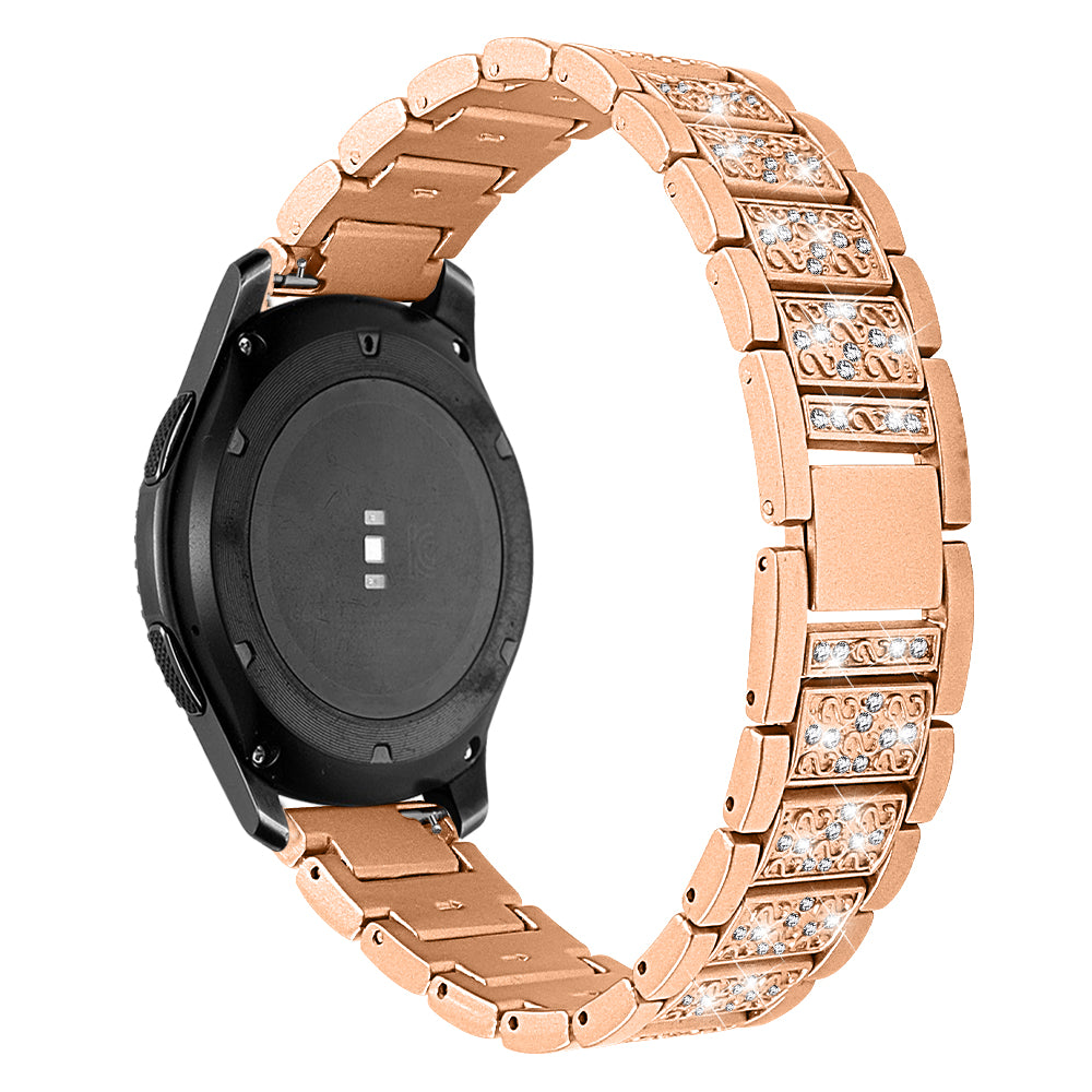22mm Rhinestone Decor Stainless Steel Smart Watchband for Samsung Gear S3 Classic/Frontier
