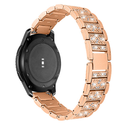 22mm Rhinestone Decor Stainless Steel Smart Watchband for Samsung Gear S3 Classic/Frontier