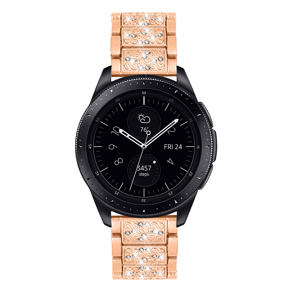 22mm Rhinestone Decor Stainless Steel Smart Watchband for Samsung Gear S3 Classic/Frontier