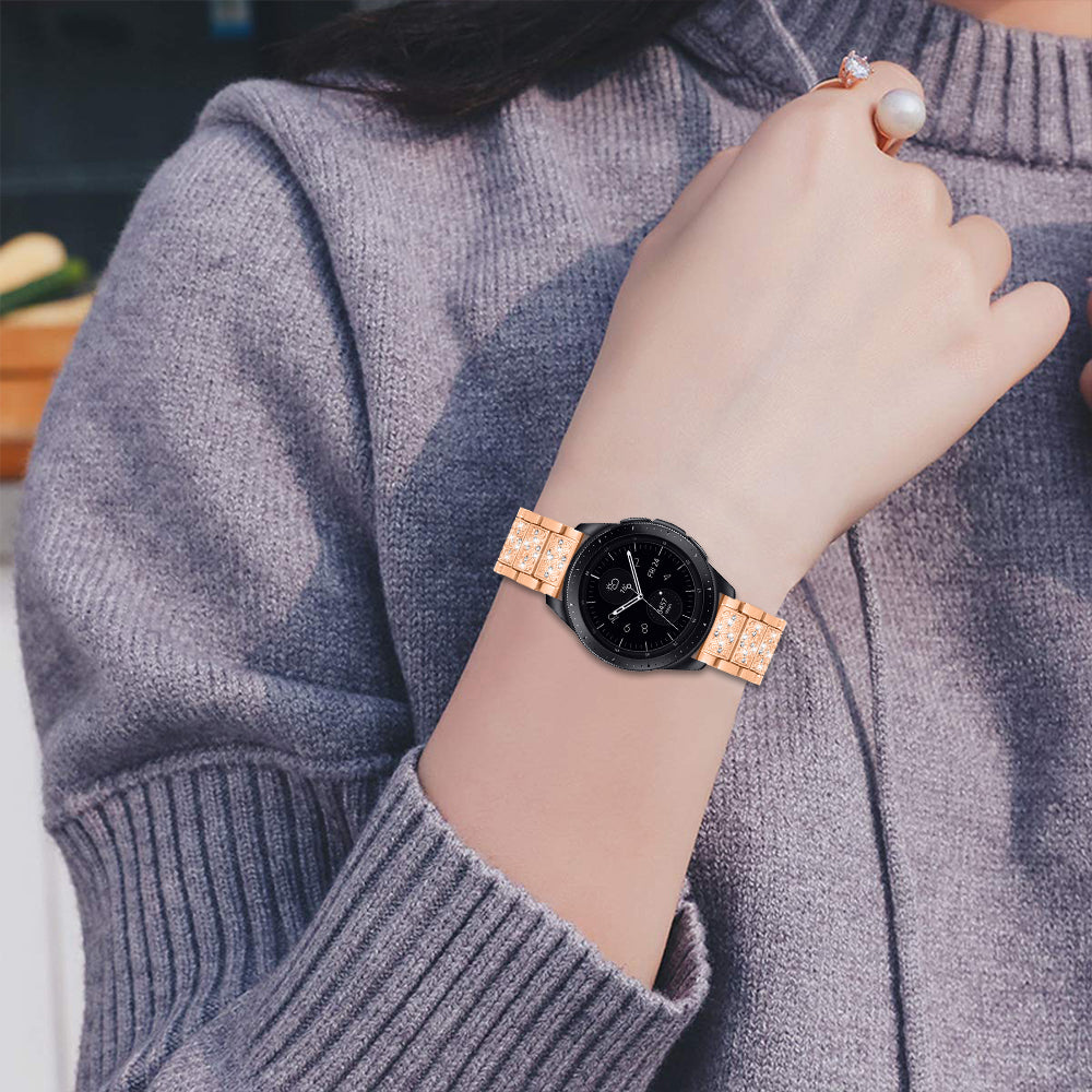 22mm Rhinestone Decor Stainless Steel Smart Watchband for Samsung Gear S3 Classic/Frontier
