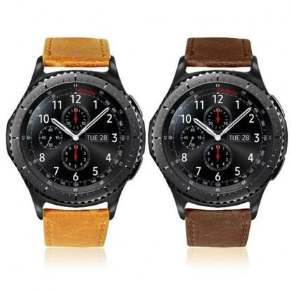 20mm Crazy Texture Genuine Leather Watch Band Bracelet Strap for Samsung Gear S2 Classic / S3 Classic