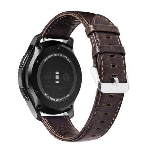 20mm Crazy Texture Genuine Leather Watch Band Bracelet Strap for Samsung Gear S2 Classic / S3 Classic