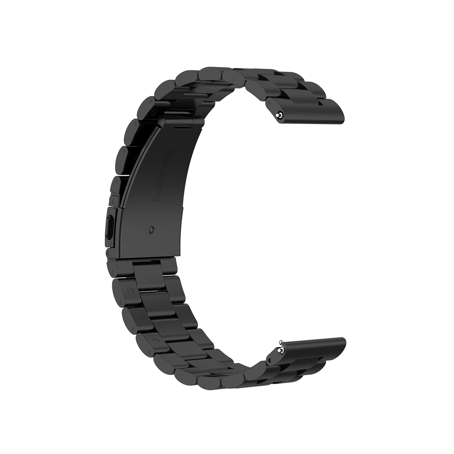 20mm Watch Band Stainless Steel for Samsung Galaxy Watch Active R500/Garmin Vivoactive 3, Folding Clasp Watch Strap Replacement