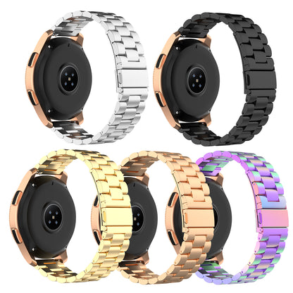 20mm Watch Band Stainless Steel for Samsung Galaxy Watch Active R500/Garmin Vivoactive 3, Folding Clasp Watch Strap Replacement