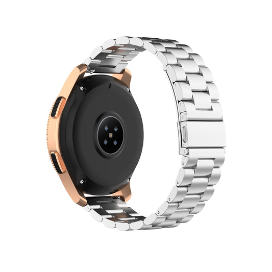 20mm Watch Band Stainless Steel for Samsung Galaxy Watch Active R500/Garmin Vivoactive 3, Folding Clasp Watch Strap Replacement
