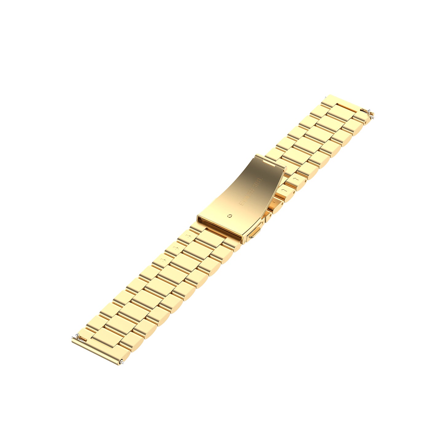 20mm Watch Band Stainless Steel for Samsung Galaxy Watch Active R500/Garmin Vivoactive 3, Folding Clasp Watch Strap Replacement