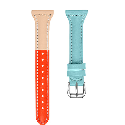 22mm Tri-color Genuine Leather Smart Watch Replacement Strap for Huawei Watch GT/Samsung Galaxy Watch 46mm