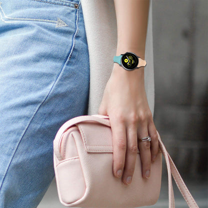 22mm Tri-color Genuine Leather Smart Watch Replacement Strap for Huawei Watch GT/Samsung Galaxy Watch 46mm