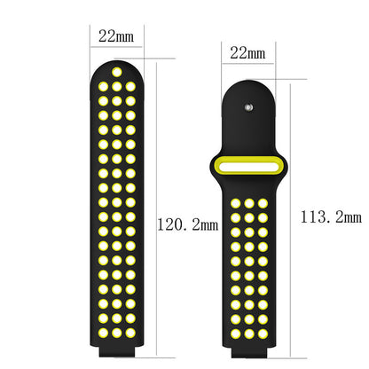 26mm Dual-colors Silicone Watch Strap Band for Garmin Forerunner 735XT/220/230/235/620/630