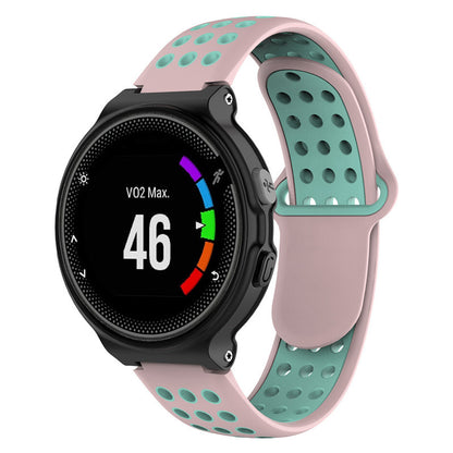 26mm Dual-colors Silicone Watch Strap Band for Garmin Forerunner 735XT/220/230/235/620/630