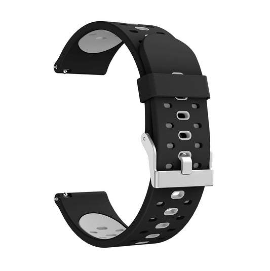 20mm Dual-colors Silicone Smart Watch Replacement Band for Samsung Galaxy Watch 42mm