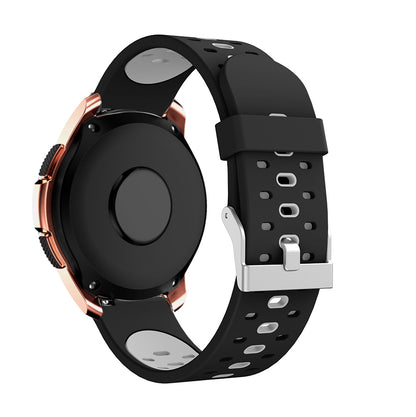 20mm Dual-colors Silicone Smart Watch Replacement Band for Samsung Galaxy Watch 42mm