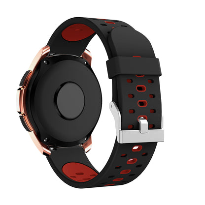20mm Dual-colors Silicone Smart Watch Replacement Band for Samsung Galaxy Watch 42mm