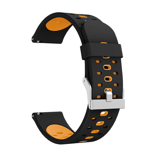 20mm Dual-colors Silicone Smart Watch Replacement Band for Samsung Galaxy Watch 42mm