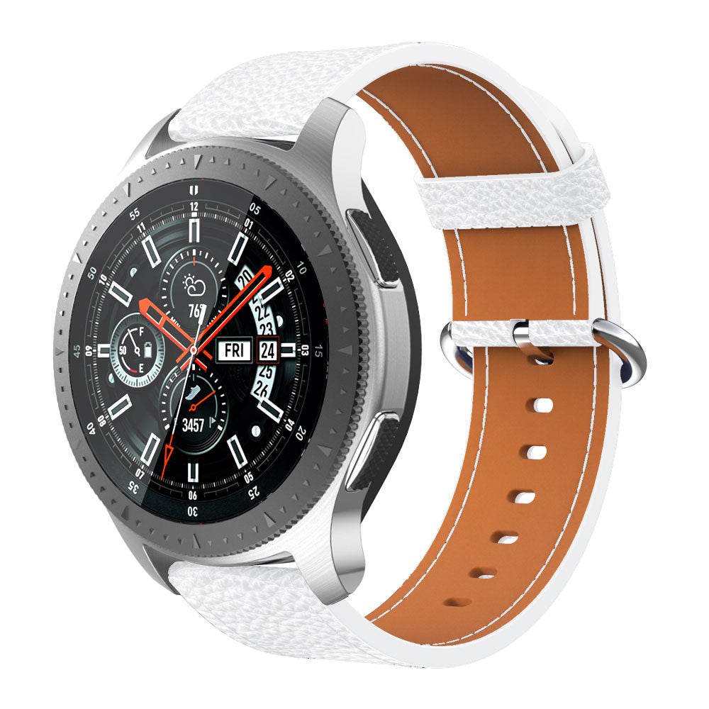 22mm Classic Metal Buckle Genuine Leather Smart Watch Strap for Samsung Gear S3 Classic/Galaxy Watch 46mm