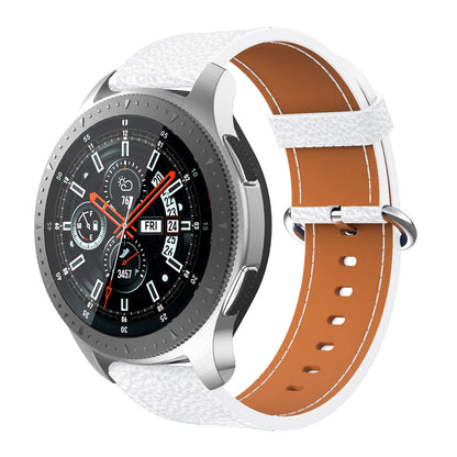 22mm Classic Metal Buckle Genuine Leather Smart Watch Strap for Samsung Gear S3 Classic/Galaxy Watch 46mm