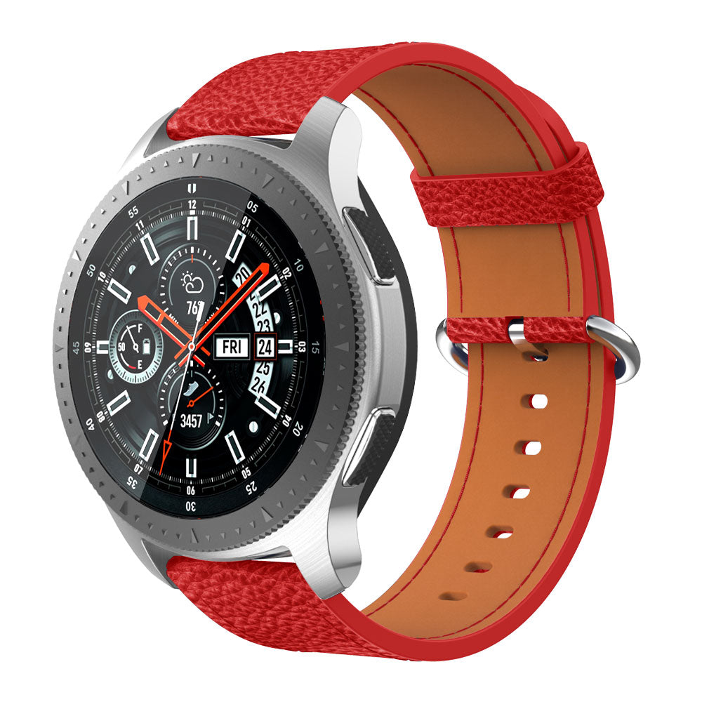 22mm Classic Metal Buckle Genuine Leather Smart Watch Strap for Samsung Gear S3 Classic/Galaxy Watch 46mm