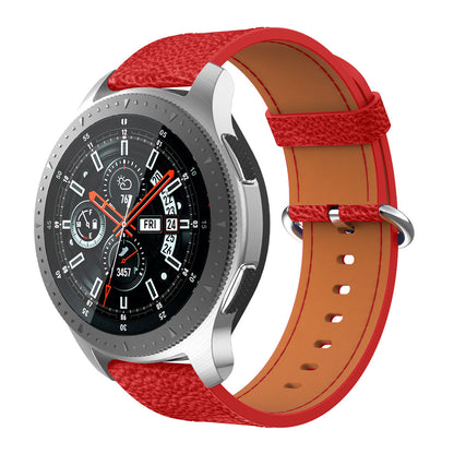 22mm Classic Metal Buckle Genuine Leather Smart Watch Strap for Samsung Gear S3 Classic/Galaxy Watch 46mm