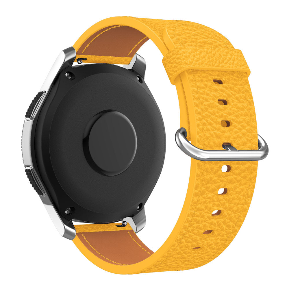 22mm Classic Metal Buckle Genuine Leather Smart Watch Strap for Samsung Gear S3 Classic/Galaxy Watch 46mm