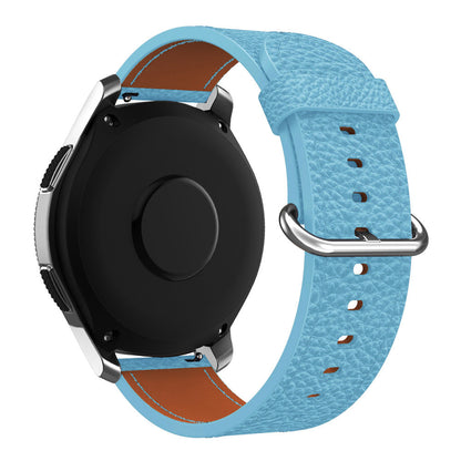 22mm Classic Metal Buckle Genuine Leather Smart Watch Strap for Samsung Gear S3 Classic/Galaxy Watch 46mm