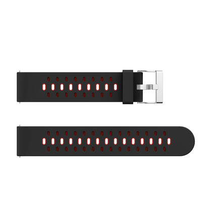 20mm Dual-colors Silicone Smart Watch Replacement Strap for Samsung Galaxy Watch Active SM-R500NZKAXAC