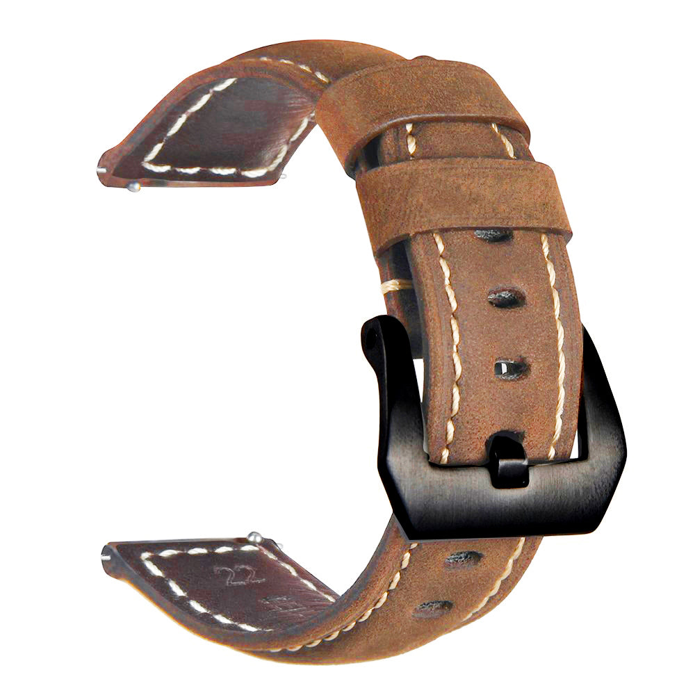22mm Genuine Leather Watch Band Strap for Samsung Gear S3 Frontier / S3 Classic