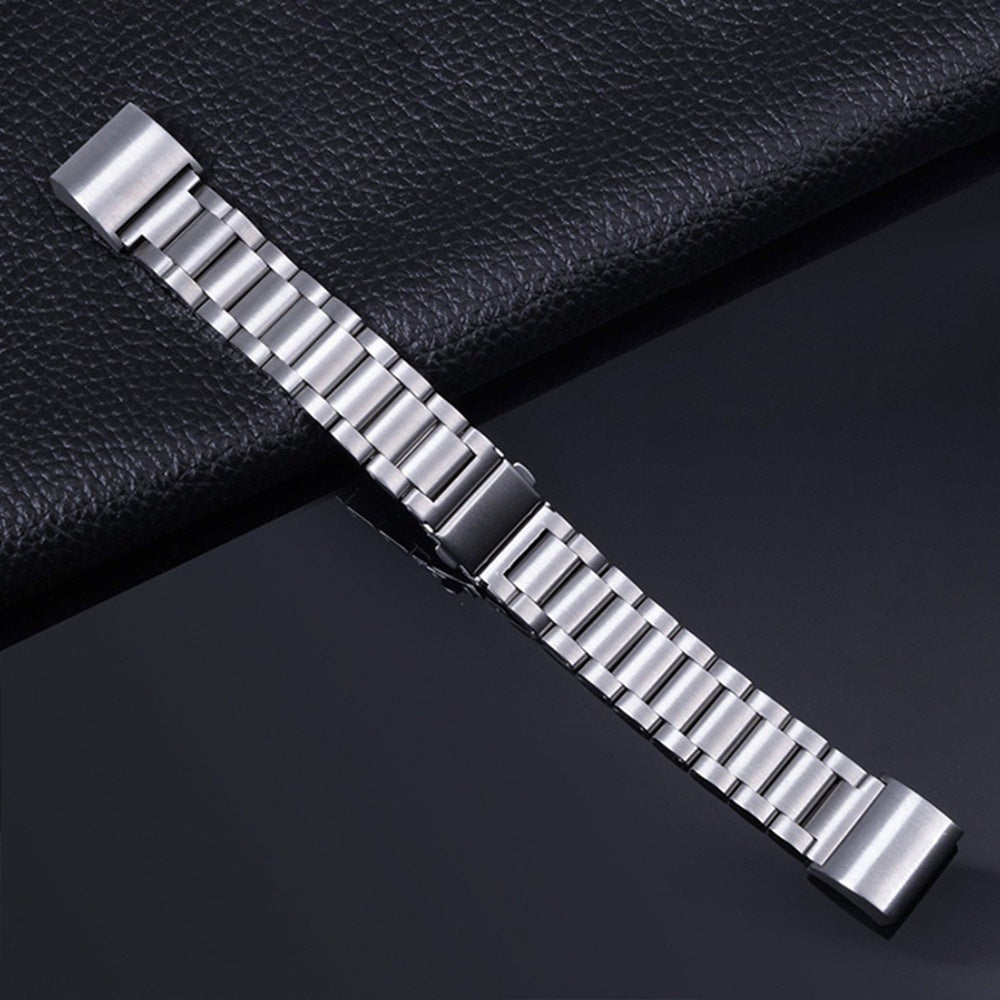 Three Beads Stainless Steel Watch Band Strap for Fitbit Charge 2